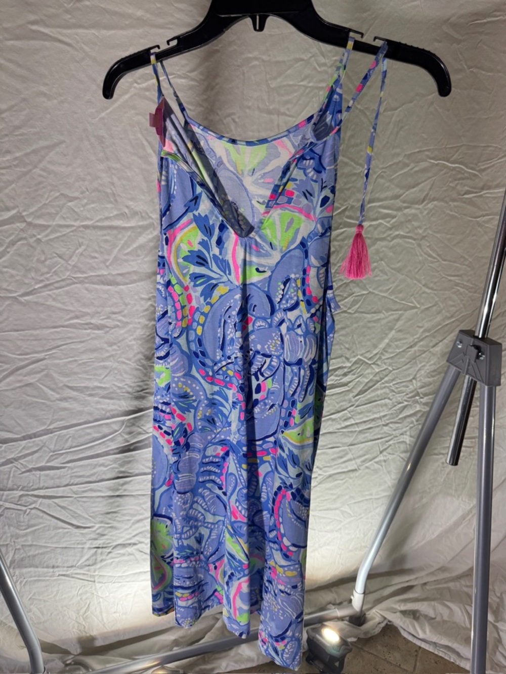 Lilly Pulitzer Blue Multi Tropical Print Sundress - Picture 3 of 4
